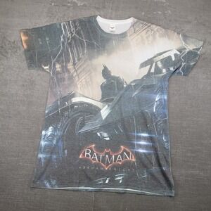 Batman Arkham Knight Print T-Shirt‎ Logo Vision Mens XL Graphic